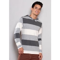 Bluza męska Chillaz ALICANTE GREY MELANGE STRIPES